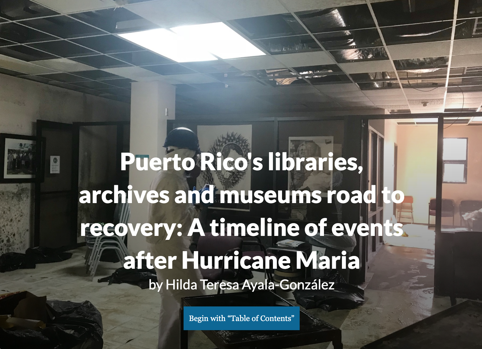 Puerto Rico's libraries, archives and museums' road to recovery: A timeline of events after Hurricane Maria